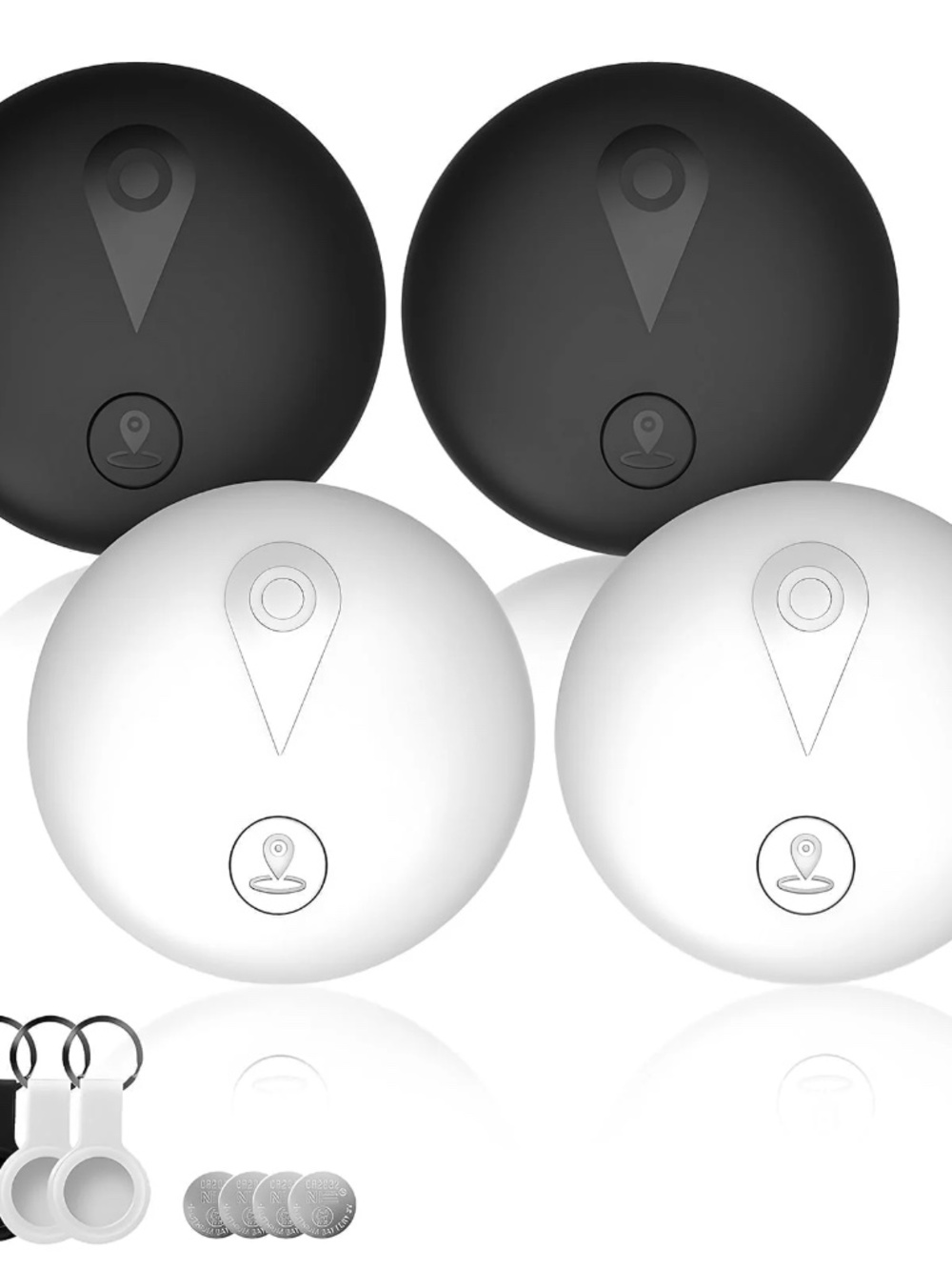 4 Pack Air Tracker Bluetooth Item Tags - Works with Apple Find My - IP68 Waterpr